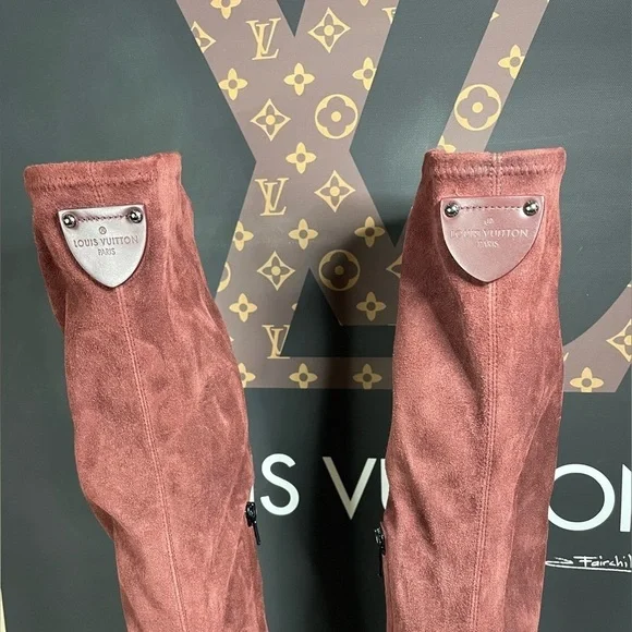 Louis Vuitton Boots LV Podium Platform Boots Authentic COA LV Tall Long Boots